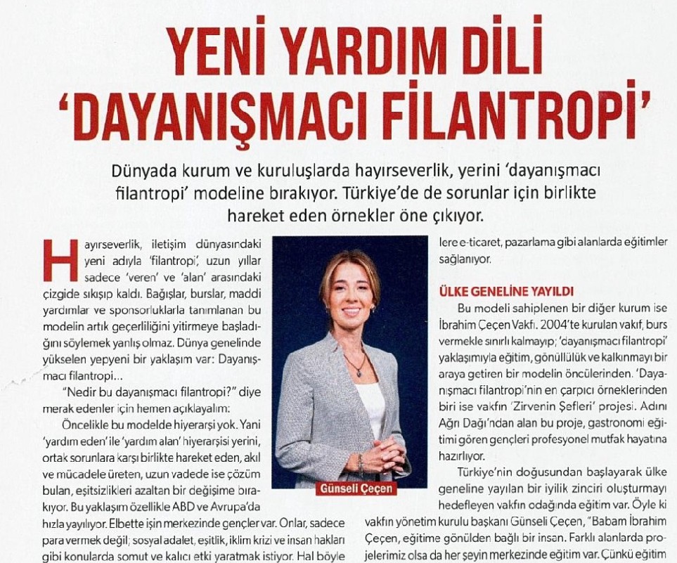 Yeni Yardım Dili 'Dayanışma Filantropi'