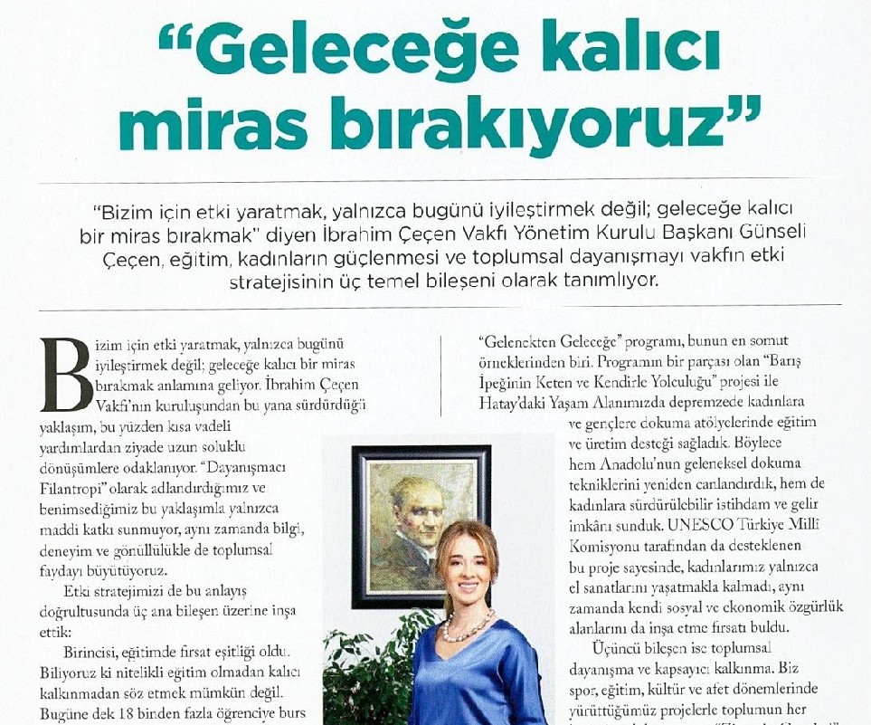 Geleceğe Kalıcı Miras Bırakıyoruz